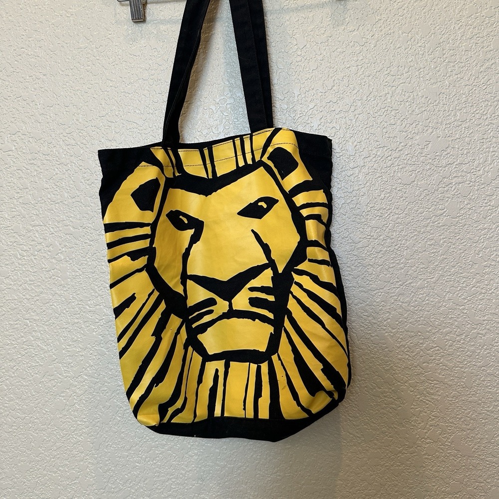 Disney's The Lion King Broadway Musical Canvas Tote Bag Black Yellow